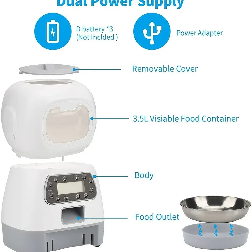 E.ECOPET - Pet Feeder 2 L / 3,5 L + Water dispenser