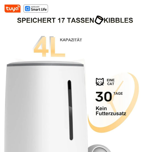 E.ECOPET - Pet Feeder 4L (Wi-Fi connection, app controll + single bowl/double bowl)