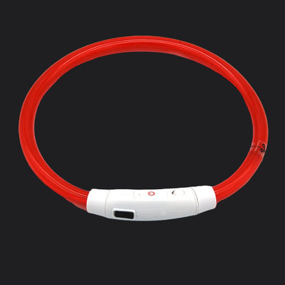 LED Fiber Optic Collar for Pets Luminous Collar USB Rechargeable Anti-lost Light Luminous Dog Accessories Outdoor Products