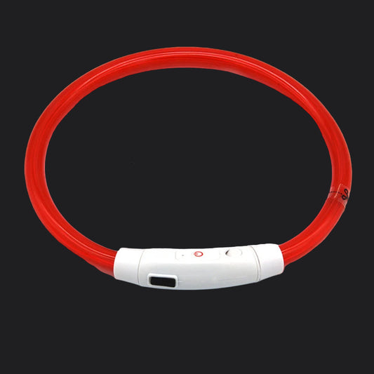LED Fiber Optic Collar for Pets Luminous Collar USB Rechargeable Anti-lost Light Luminous Dog Accessories Outdoor Products