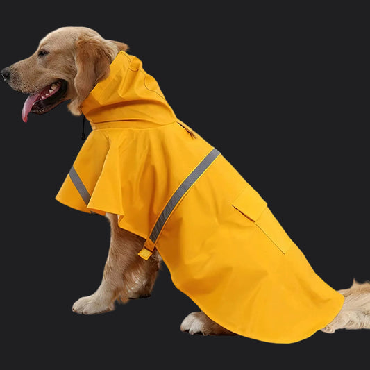 Fashionable Pet Hooded Raincoat, Dog Raincoat, Cape Style Reflective Dog Clothing To Keep Your Dog Dry And Comfortable On Rainy