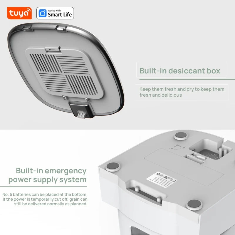 E.ECOPET - Pet Feeder 4L (Wi-Fi connection, app controll + single bowl/double bowl)