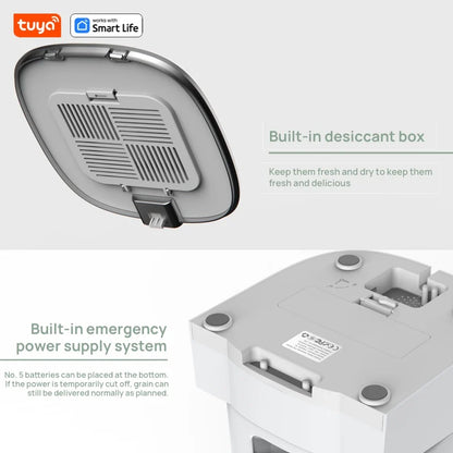 E.ECOPET - Pet Feeder 4L (Wi-Fi connection, app controll + single bowl/double bowl)
