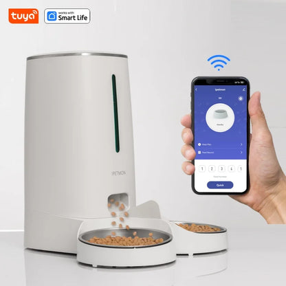 E.ECOPET - Pet Feeder 4L (Wi-Fi connection, app controll + single bowl/double bowl)