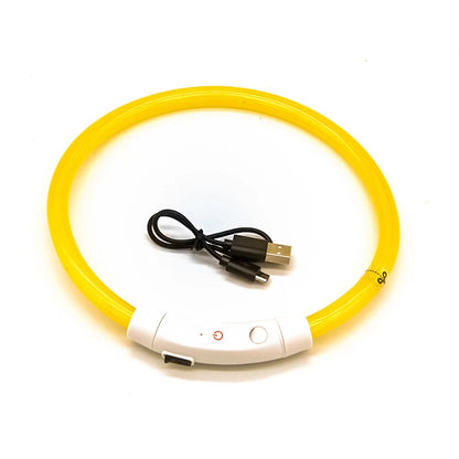 LED Fiber Optic Collar for Pets Luminous Collar USB Rechargeable Anti-lost Light Luminous Dog Accessories Outdoor Products