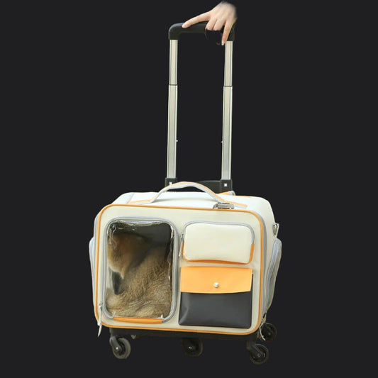 Pets Go Out with Portable Trolley Cases Suitcases Small Dogs Cats Can Use Bags High Appearance Cat Suitcase Travel Space Capsule