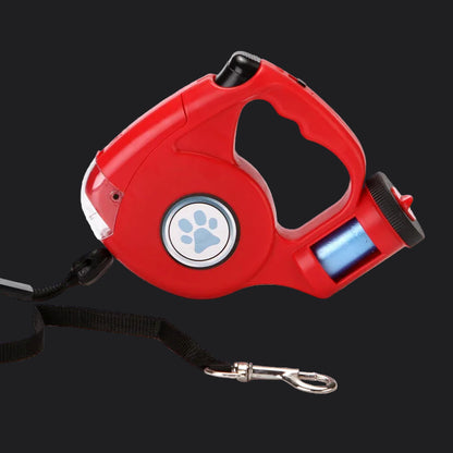 Pet Leash, Dog Automatic Retractable Leash with Light, Three-in-one Automatic Leash Outdoor Dog Walking Leash