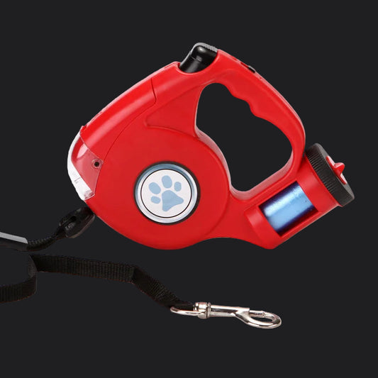 Pet Leash, Dog Automatic Retractable Leash with Light, Three-in-one Automatic Leash Outdoor Dog Walking Leash