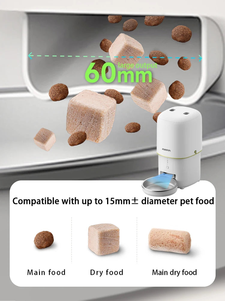 E,ECOPET - Pet Feeder 2L/4L (Wi-Fi connection + app control white/black)